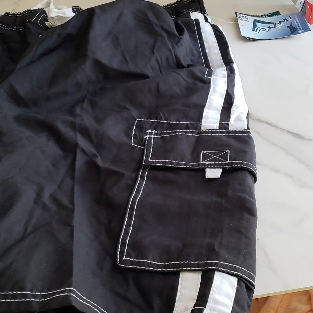 Kanu Surf Men's Barracuda Swim Trunks in Charcoal Size XXL